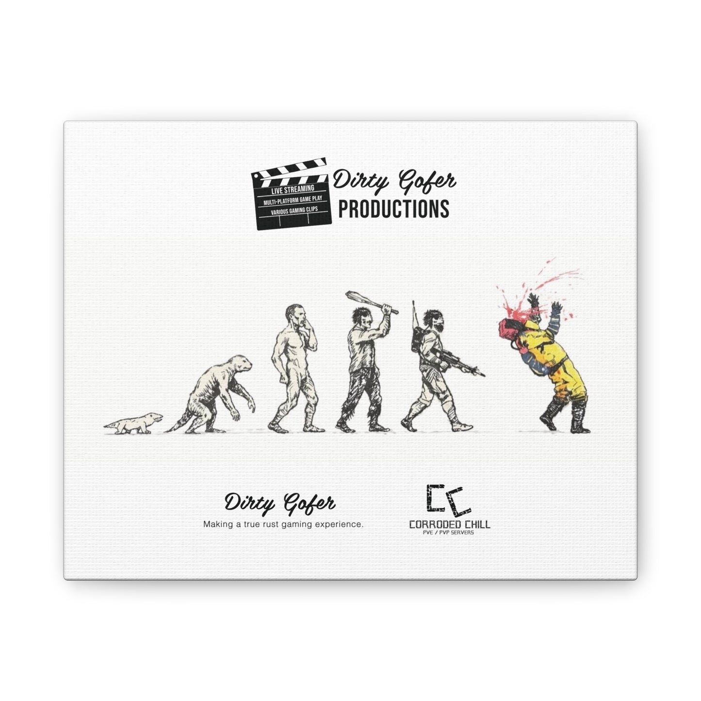 Dirty Gofer Productions – “Evolution of a Rust Gamer” Canvas