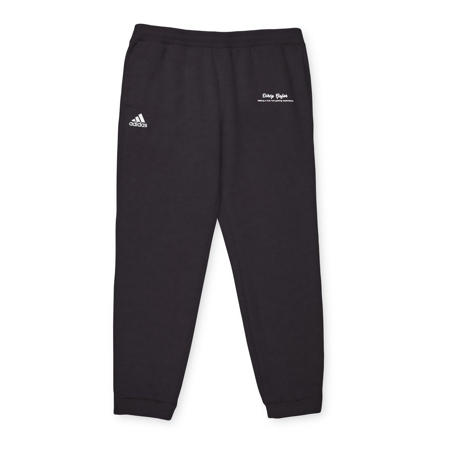 Adidas Fleece Joggers — Black Logo Casual Sweatpants