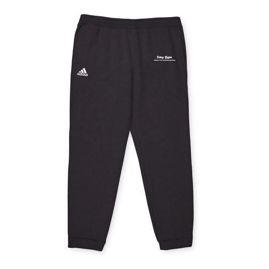 Adidas Fleece Joggers — Black Logo Casual Sweatpants