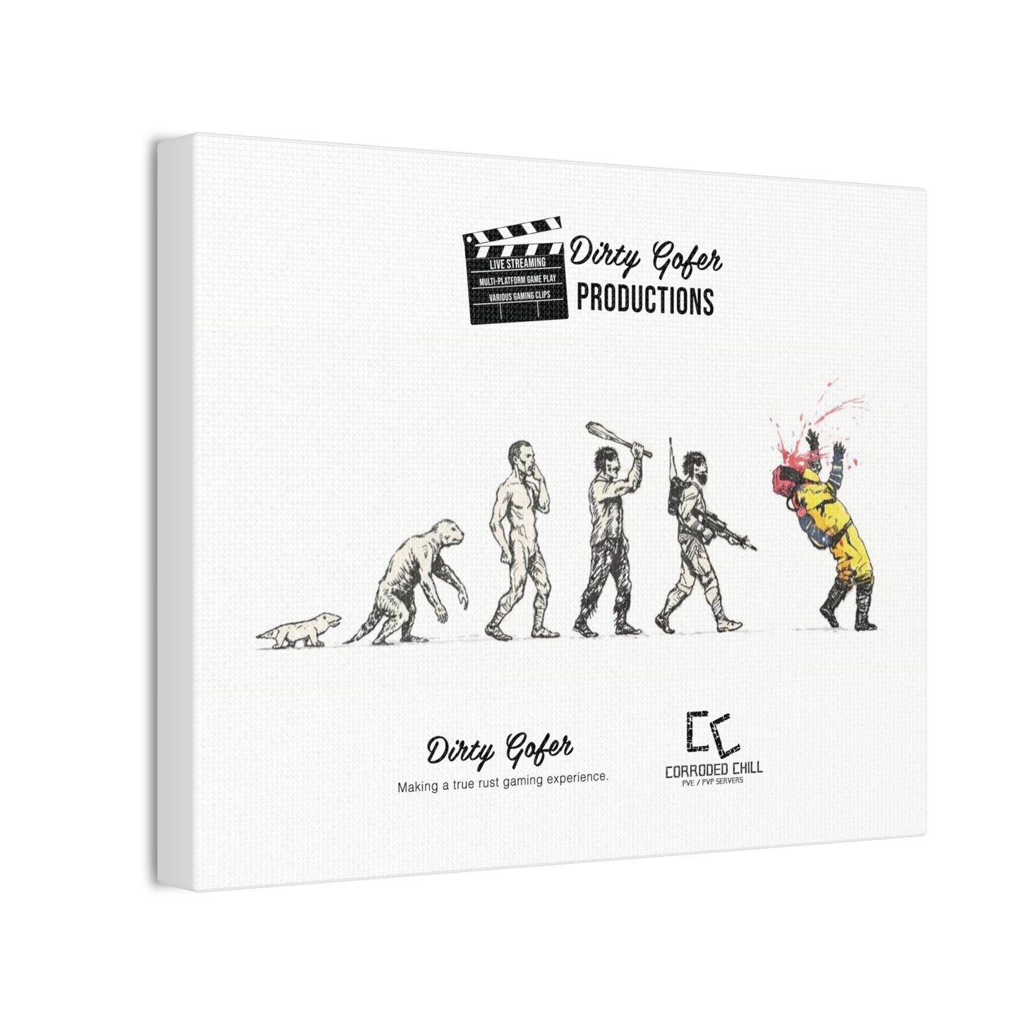 Dirty Gofer Productions – “Evolution of a Rust Gamer” Canvas